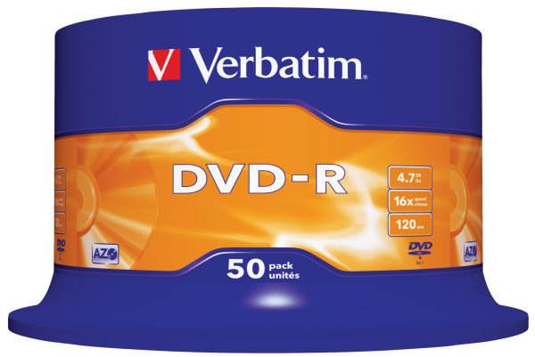 Płyta DVD-R VERB. 4,7GBx16 a'50 cake 