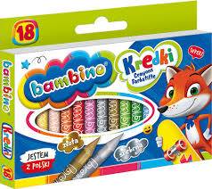 Kredki świec. 18 kol. BAMBINO