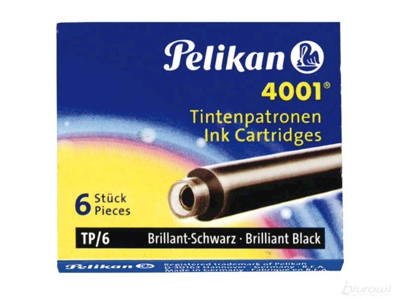 Naboje PELIKAN a'6 szt. czarne krótkie