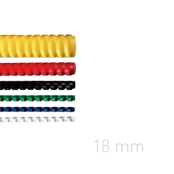 Grzbiety do bind. 18 mm a'100 szt. czarne O