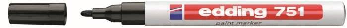 Marker olej. EDDING 751 lak. okr. czarny 1-2 mm