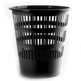 Kosz plastikowy 16 L ażur. czarny 