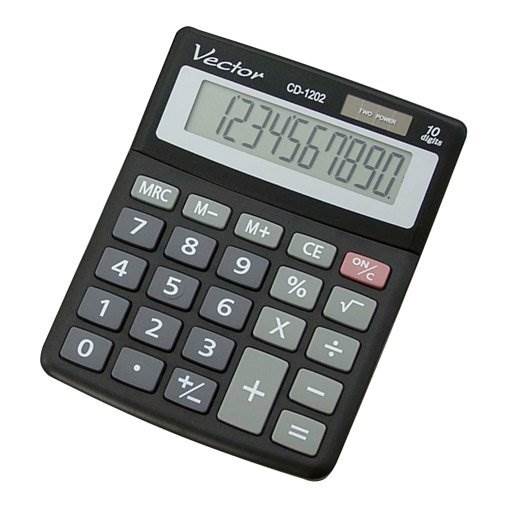 Kalkulator VECTOR CD 1202 BLK