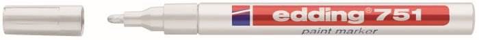 Marker olej. EDDING 751 lak. okr. biały 1-2 mm