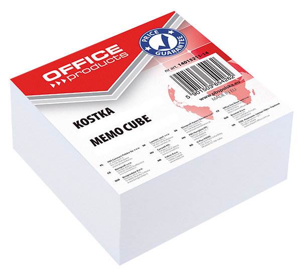 Kostka pap. klej. biała 8,5x8,5x4 OFFICE PRODUCTS