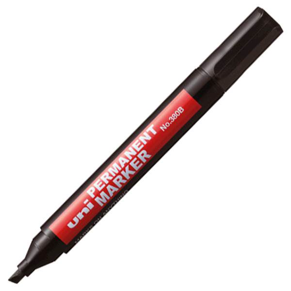 Marker perm. UNI NO-380 B ścięty czarny 
