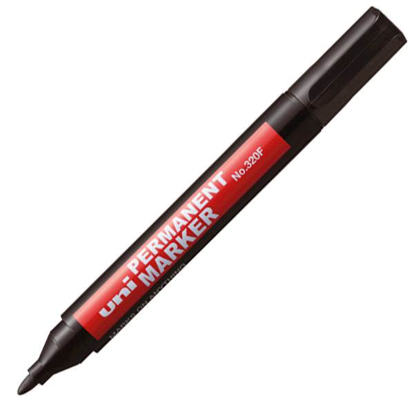 Marker perm. UNI NO-320 F okrąg. czarny 
