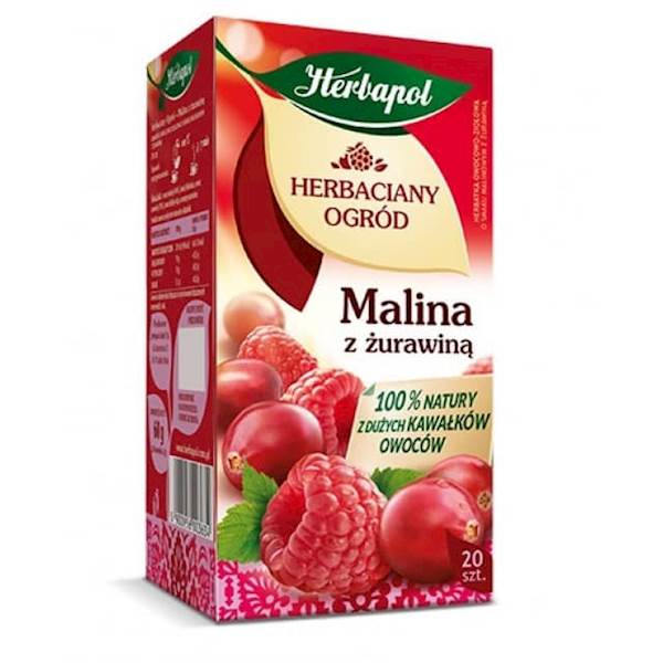 Herbata HERBAPOL Malina z żurawiną 20 tor. 