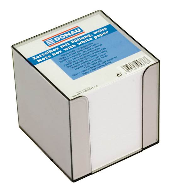 Kostka pap. nieklej. biała 90x90x85mm pudełko DON