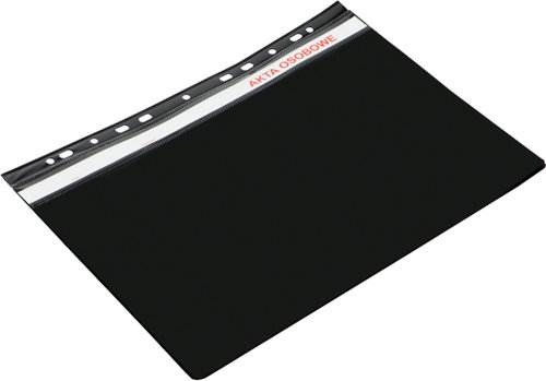 Skoroszyt Akta Osob. A4 z PVC czarny ABCDE 