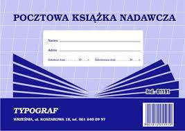 Druk pocztowa książka nadawcza A5 /TYP