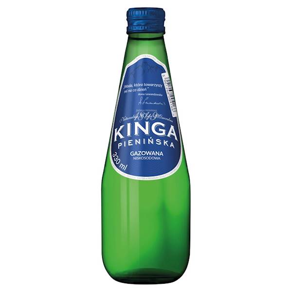 Woda KINGA 0,33L gazowana szkło a'12