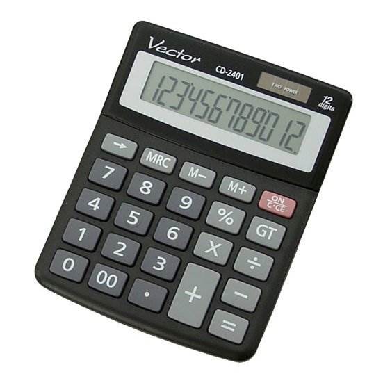 Kalkulator VECTOR CD 2401 BLK    