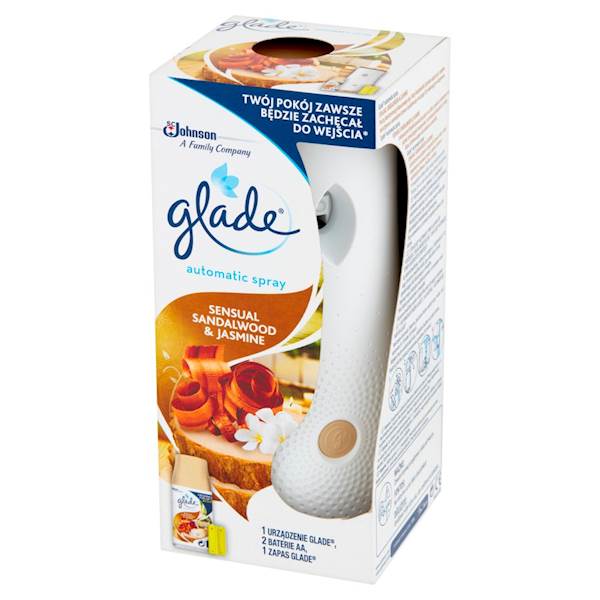 Odświeżacz GLADE autom. drzewo sand.i jaśm.z urzą