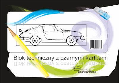 Blok techn. A4 czarny / PROT