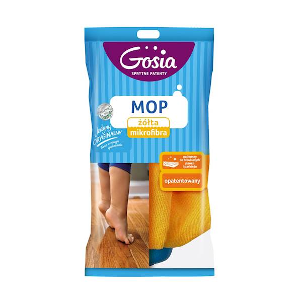 Mop mikrofibra GOSIA żółty spódnica zapas