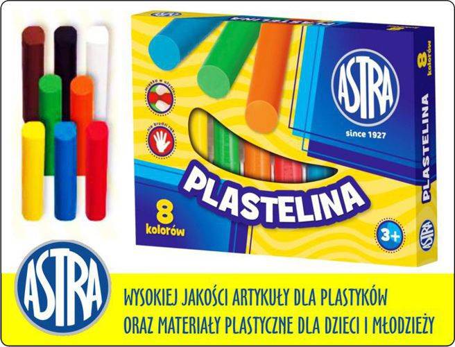 Plastelina 8 kol. ASTRA 
