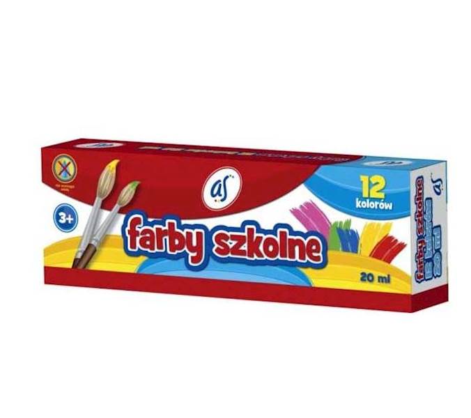 Farby plak. 12 kol. 20ml. AS 