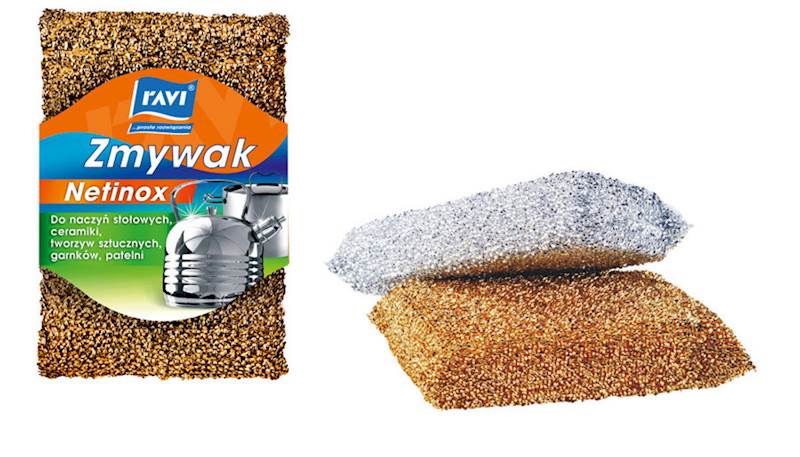 Zmywak do naczyń NETINOX złoty, srebrny  /RAV