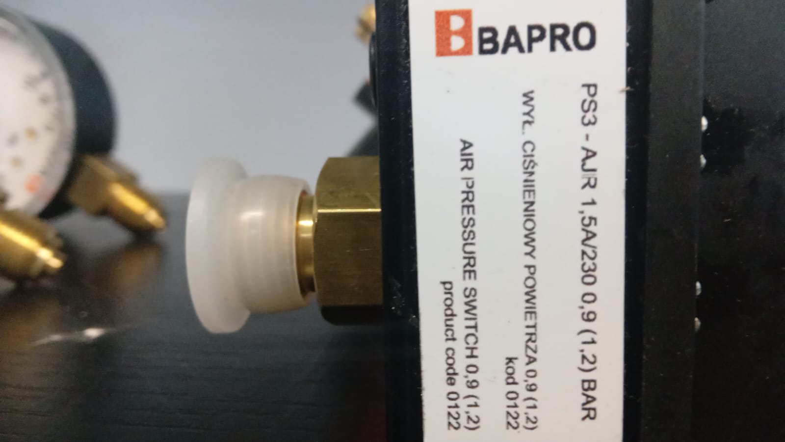 Wyłącznik ciśnieniowy powietrza PS3-AJR 1,5A/230 0,9 