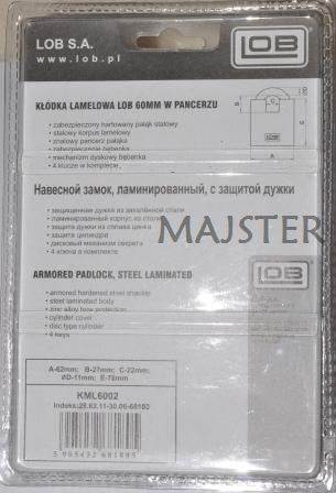 KŁÓDKA LAMELOWA W PANCERZU KML6002