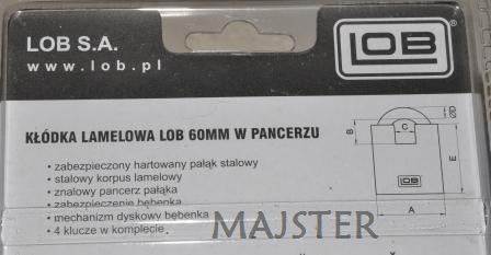 KŁÓDKA LAMELOWA W PANCERZU KML6002