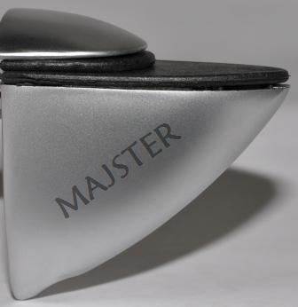 WSPORNIK POŁKI SZKLAN.PELIKAN SREB.MAT 43X42 MM
