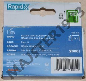 ZSZYWKI TAPIC. 140/8 MM 2000 SZT HIGH PERFORMANCE