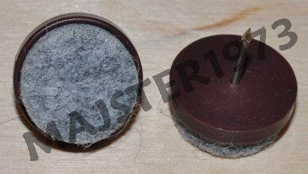 ŚLIZG POJEDYŃCZY Z FILCEM BRĄZ FI 22X8 MM