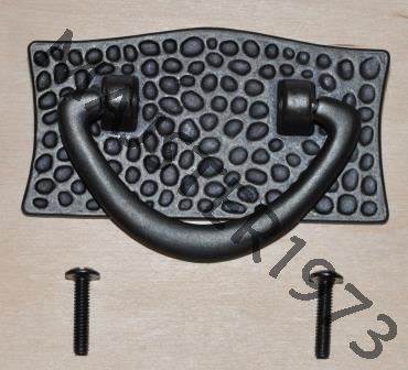 UCHWYT KOŁATKA Z TARCZKĄ 90X48 MM CZARNY MAT
