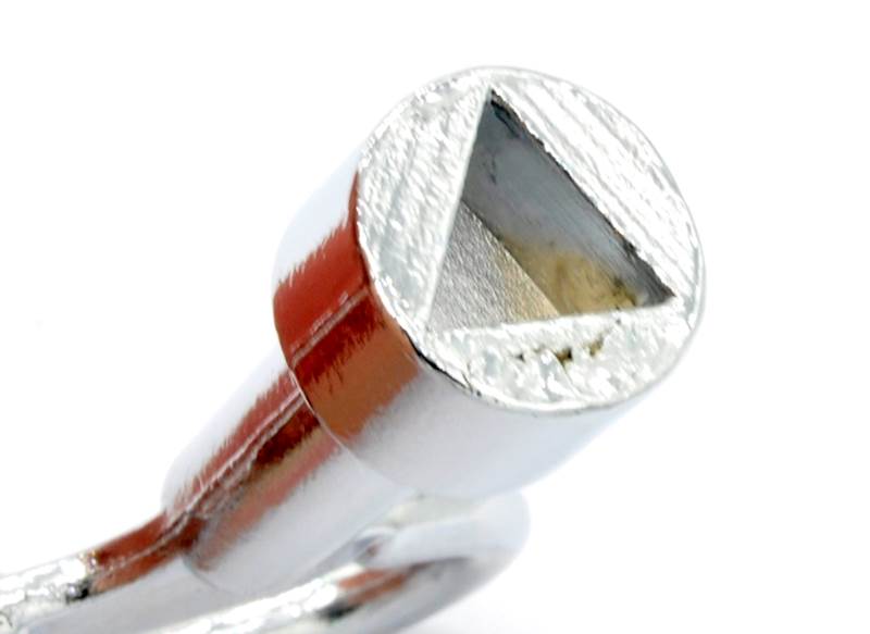 KLUCZ KŁÓDKI ENERGETYCZNEJ TRÓJKĄT CHROM 9.1 MM