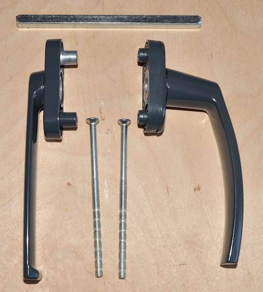 KLAMKA BALK. ANTRACYT POD ROLETĘ RAL 7016 VICTORY