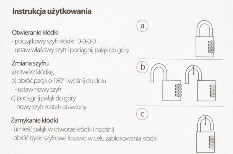KŁÓDKA 4-CYFROWA MOSIĘŻNA