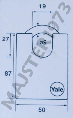 KŁÓDKA YALE 51 MM ZABUDOWANY PAŁĄK