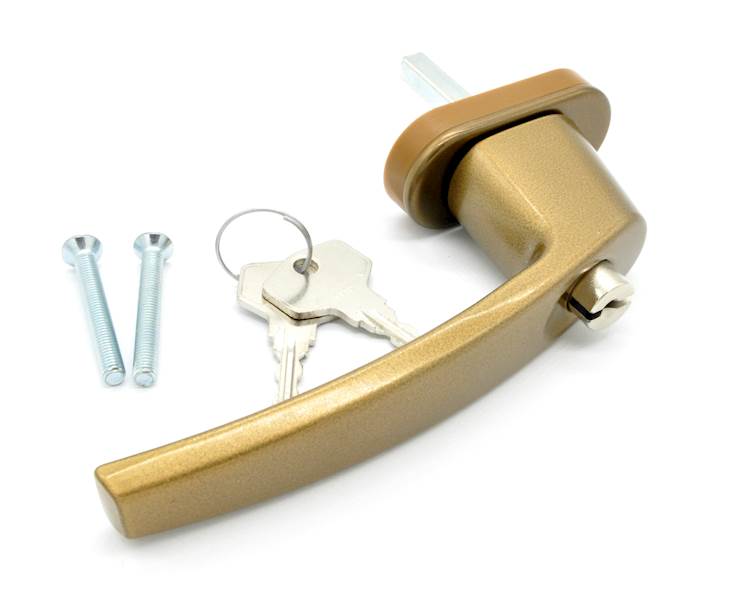 KLAMKA OKIENNA Z KLUCZEM GOLD VICTORY L-35/45 GOLD
