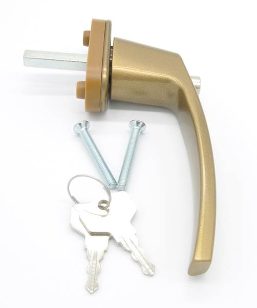KLAMKA OKIENNA Z KLUCZEM GOLD VICTORY L-35/45 GOLD