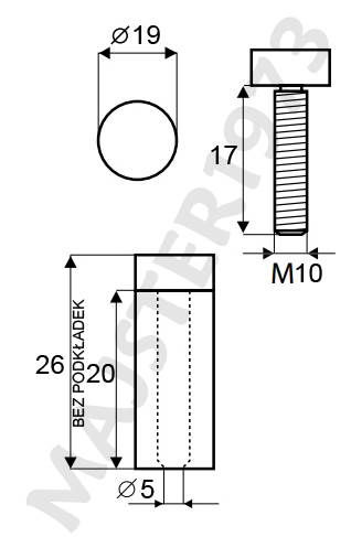 MOCOWANIE SZYLDU FI 19 X 25 MM