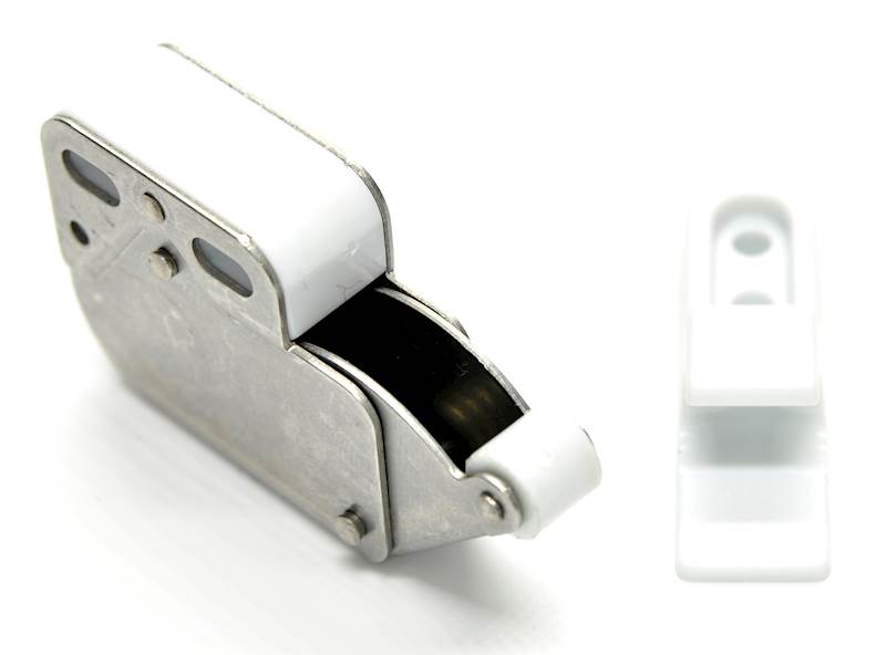 ZATRZASK MINI LATCH STAL NIERDZEWNA/TWORZYWO BIAŁE