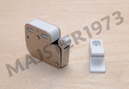 ZATRZASK MINI LATCH STAL NIERDZEWNA/TWORZYWO BIAŁE
