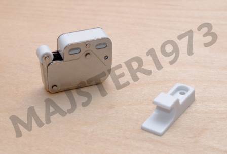 ZATRZASK MINI LATCH STAL NIERDZEWNA/TWORZYWO BIAŁE