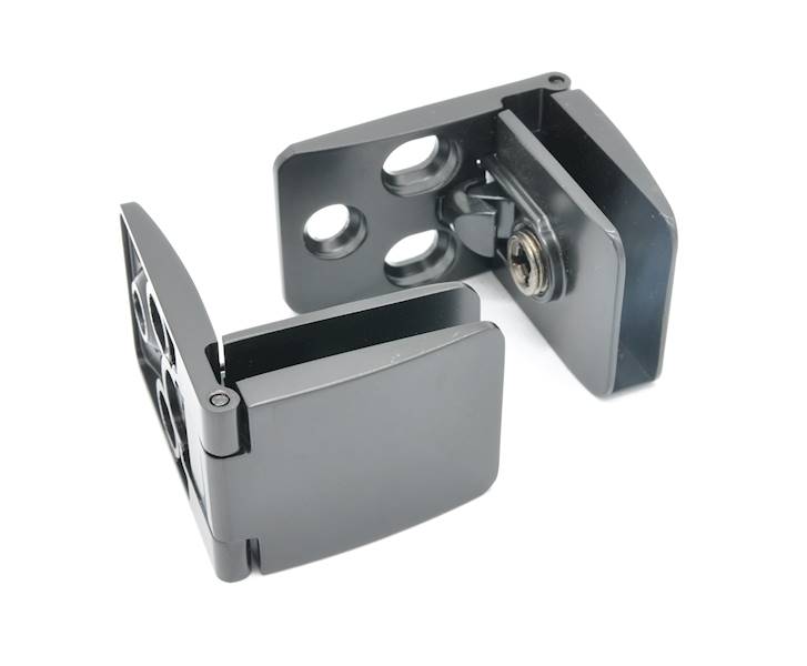 ZAWIAS SZYBY CZARNY 84x20x30 MM