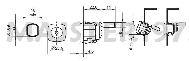 ZAMEK MEBLOWY CENTRALNY DO MEBLI METALOWYCH