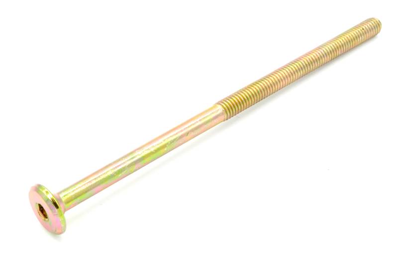 ŚRUBA MEBLOWA M6X100 OCYNK ŻÓŁTY NA IMBUS 4 MM