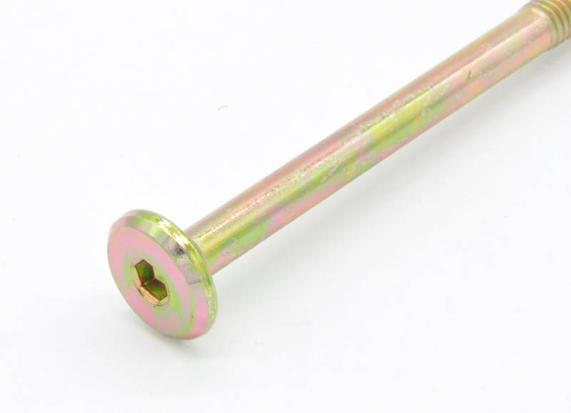 ŚRUBA MEBLOWA M6X110 OCYNK ŻÓŁTY NA IMBUS 4 MM
