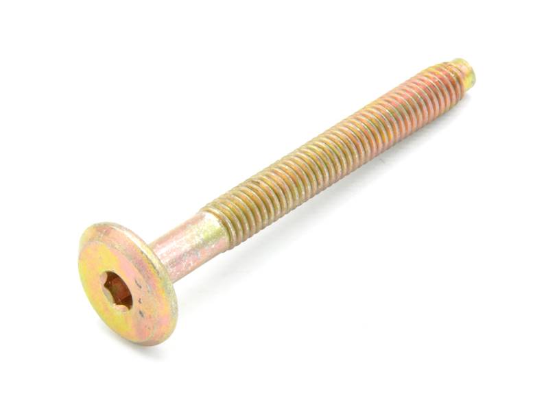 ŚRUBA MEBLOWA M6X55 OCYNK ŻÓŁTY NA IMBUS 4 MM