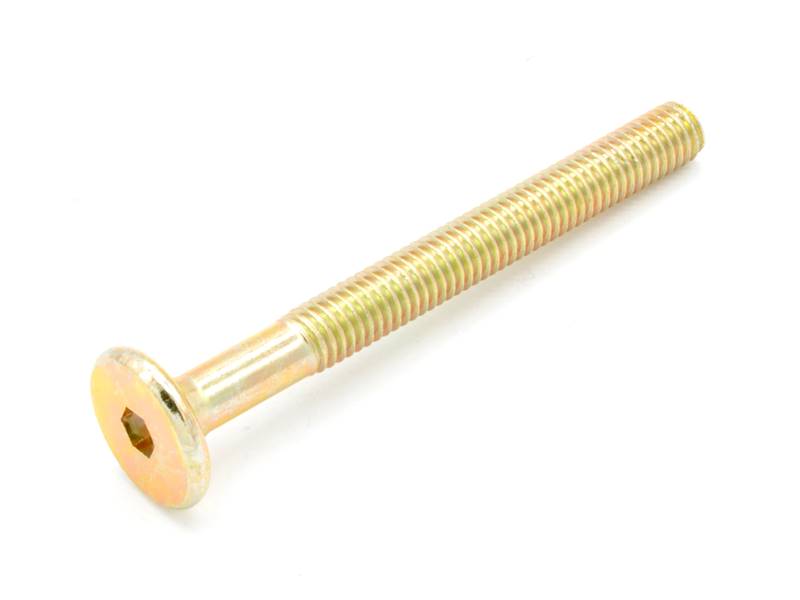 ŚRUBA MEBLOWA M6X60 OCYNK ŻÓŁTY NA IMBUS 4 MM