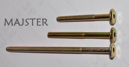 ŚRUBA MEBLOWA M6X70 OCYNK ŻÓŁTY NA IMBUS 4 MM