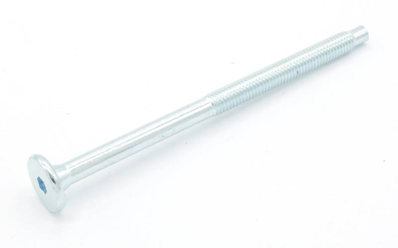 ŚRUBA MEBLOWA M6X90 OCYNK BIAŁY NA IMBUS 4 MM