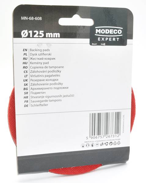 DYSK SZTYWNY 125 MM Z RZEPEM DO SZLIFIERKI