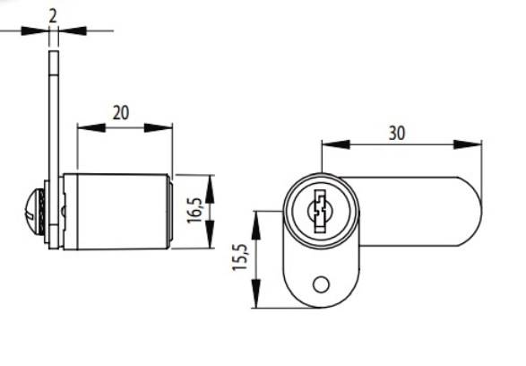 ZAMEK Z JEDNYM MOCOWANIEM BL.= 38 MM HAK MASTER
